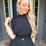 Onyx Obsession Mockneck Crop Top
