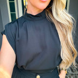 Onyx Obsession Mockneck Crop Top