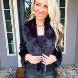 Billion Dollar Baddie Suede Fur Coat