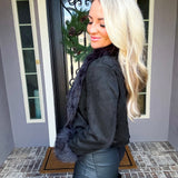 Billion Dollar Baddie Suede Fur Coat