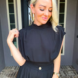 Onyx Obsession Mockneck Crop Top