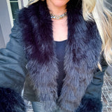 Billion Dollar Baddie Suede Fur Coat