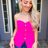 Fuschia Muse Strapless Top