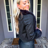 Billion Dollar Baddie Suede Fur Coat