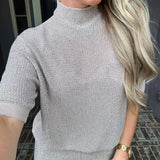 Champagne Sparkle Jeweled Top