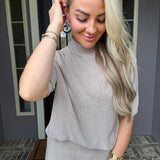 Champagne Sparkle Jeweled Top