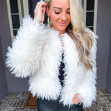 Whiteout Shaggy Glam Coat