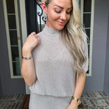 Champagne Sparkle Jeweled Top