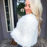 Whiteout Shaggy Glam Coat