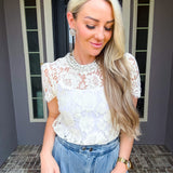Crystal Lace Jeweled Top