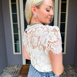 Crystal Lace Jeweled Top