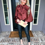Fall For Drama Exaggerated Bow Blouse