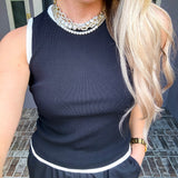 Retro Luxe Black Top