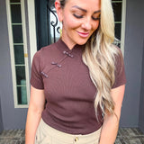 Tokyo Girl Knit Top - Chocolate