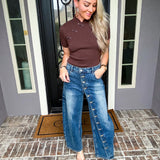 Button Me Up Barrel Jeans