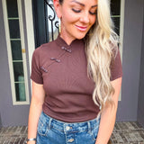 Tokyo Girl Knit Top - Chocolate