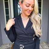 Fastened In Fashion Buckle Top
