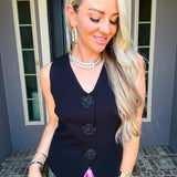 Sweet Rose Knit Vest Top