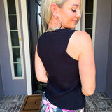 Sweet Rose Knit Vest Top