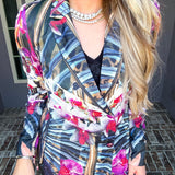 Violet Reign Statement Flower Blazer