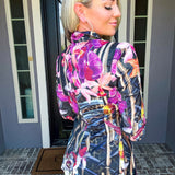 Violet Reign Statement Flower Blazer