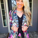 Violet Reign Statement Flower Blazer