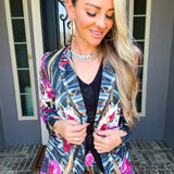 Violet Reign Statement Flower Blazer