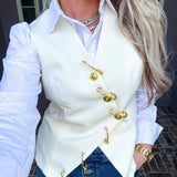 Fashion Risk Taker Safety Pin Vest