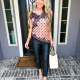 Milan Style Lace Polka Dot Cami