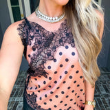 Milan Style Lace Polka Dot Cami