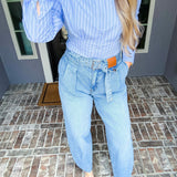 The Studio Belted High Waist Jean