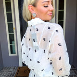 Crystal Charm Jeweled Blouse