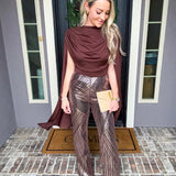 Starlit Holiday Sequin Pants