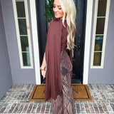 Divine Diva Draped Bodysuit - Chocolate