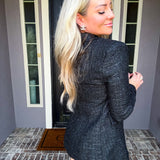 Lush Feels Pearl Tweed Blazer - Black