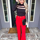 Fashion Icon Pants - Red