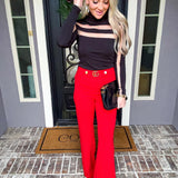 Fashion Icon Pants - Red