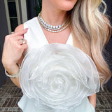 Runway Romance Leather Flower Top