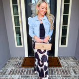 City Strolling Puff Shoulder Denim Jacket