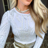 Silver Veil Jewel Bodysuit