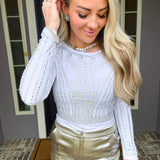 Silver Veil Jewel Bodysuit