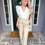 Fashion Darling Ruffle Top - Cream