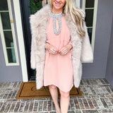 Champagne Nights Sparkle Cape Dress