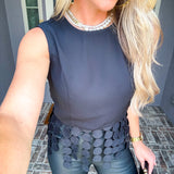 Kiss Of Bliss Fringe Top - Black