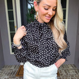 Lady Luxe Polka Dot Blouse