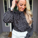Lady Luxe Polka Dot Blouse