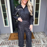 Velvet Snowfall Jeweled Pants