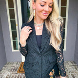 Eternal Midnight Lace Blazer