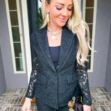 Eternal Midnight Lace Blazer
