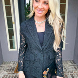 Eternal Midnight Lace Blazer